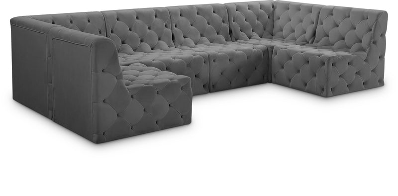 Tuft - Modular Sectional 6 Piece - Gray - Modern & Contemporary