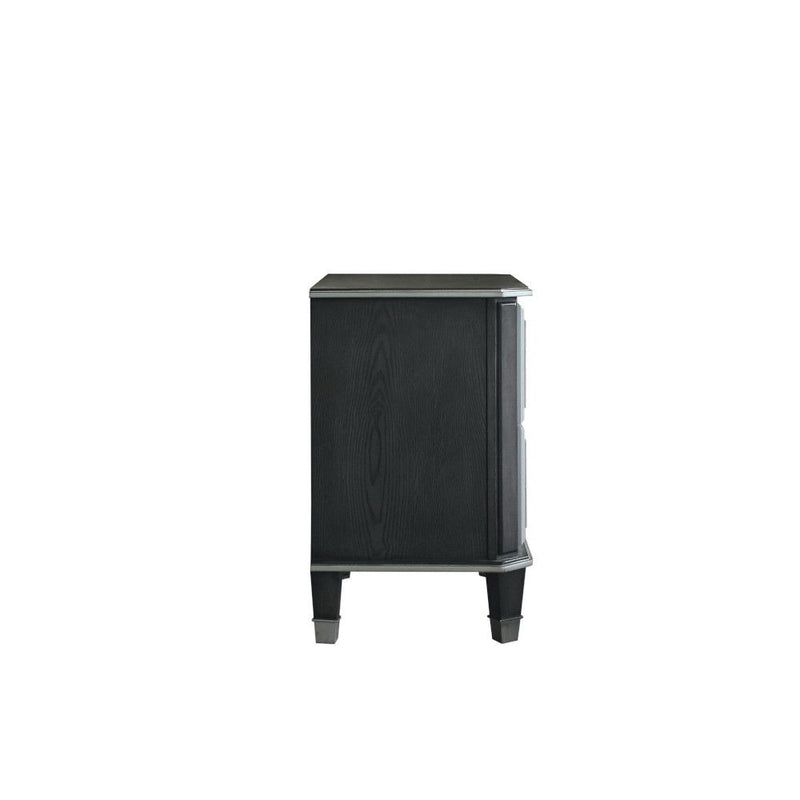 House - Beatrice Nightstand - Charcoal & Light Gray Finish