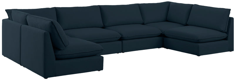 Mackenzie - Modular Sectional 6 Piece - Navy - Modern & Contemporary