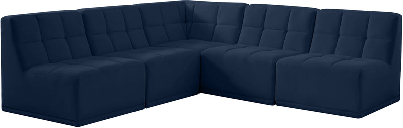 Relax - Modular Sectional 5 Piece - Navy