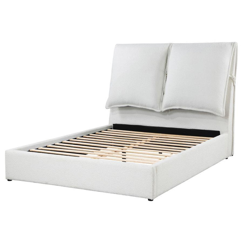 Gwendoline - Upholstered Platform Bed With Pillow Headboard