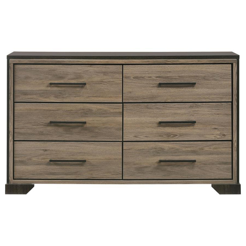 Baker - 6-Drawer Dresser - Brown And Light Taupe