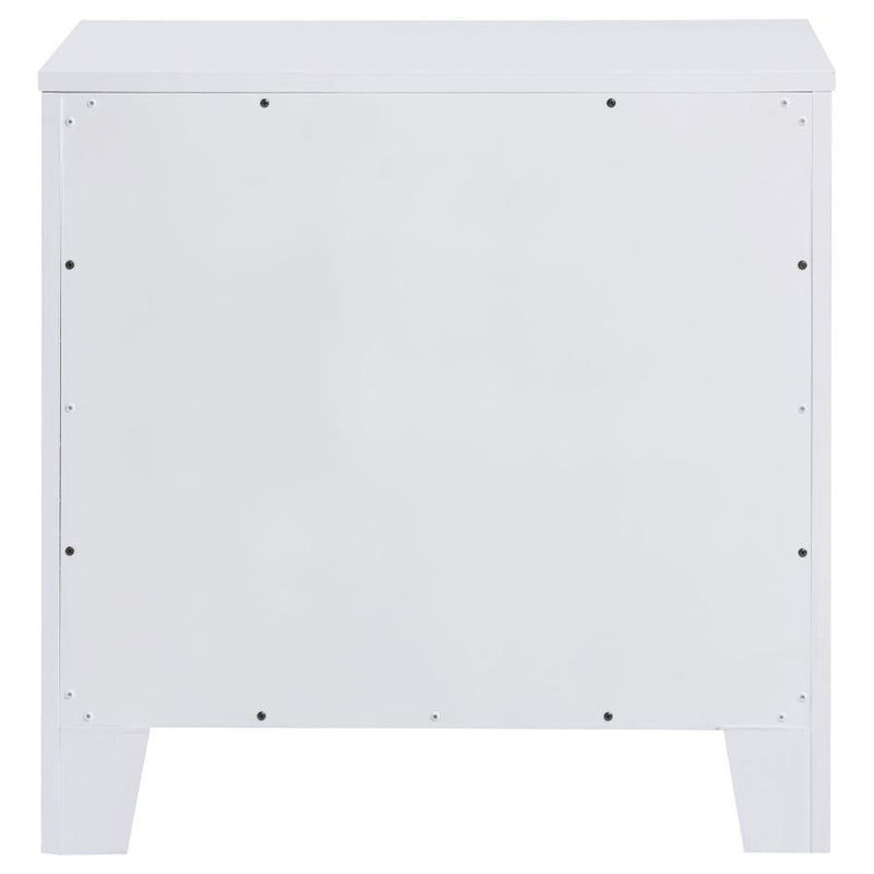 Anastasia - 2-Drawer Nightstand Bedside Table - Pearl White