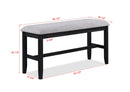 Buford - Counter Height Bench - Charcoal / Light Gray