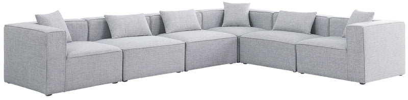 Cube - Modular Sectional 6 Piece - Gray - Modern & Contemporary