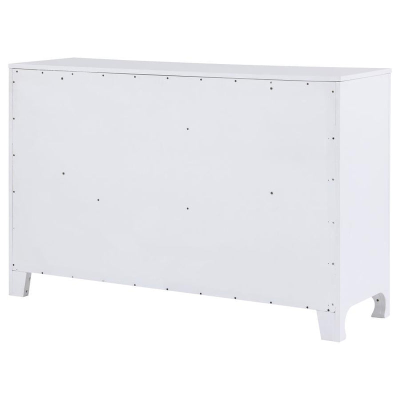 Anastasia - 6-Drawer Bedroom Dresser - Pearl White