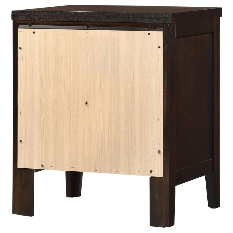 Carlton - 2-Drawer Rectangular Nightstand - Cappuccino