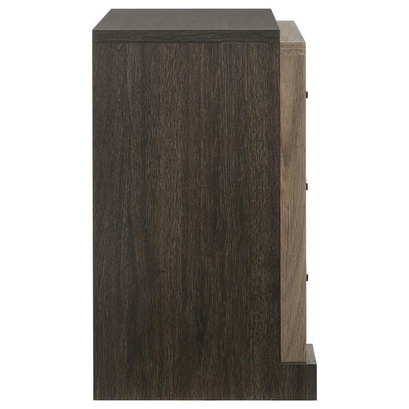 Baker - 3-Drawer Nightstand - Brown And Light Taupe