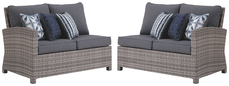 Salem - Gray - Raf / Laf Loveseat W/Cush (Set of 2)