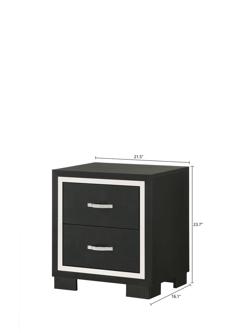 Gennro - Nightstand - Black