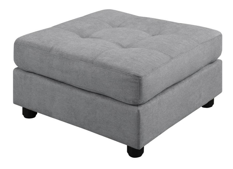 Claude - Square Upholstered Tufted Ottoman - Dove