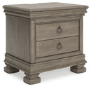 Lexorne - Three Drawer Night Stand - Gray