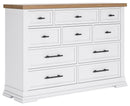 Ashbryn - Dresser - White / Natural