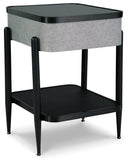 Jorvalee - Accent Table with Speaker - Gray / Black
