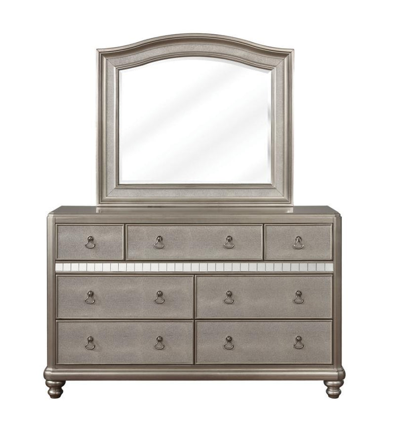 Bling Game - 7-Drawer Dresser - Metallic Platinum