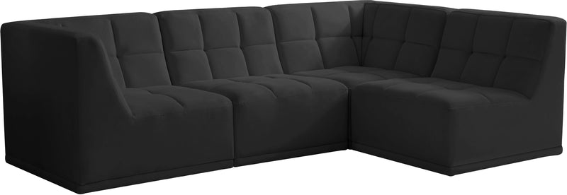 Relax - Modular Sectional 4 Piece - Black