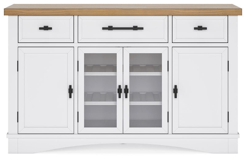 Ashbryn - White / Natural - Dining Room Server