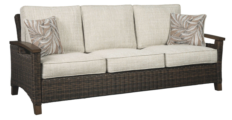 Paradise - Medium Brown - Sofa With Cushion