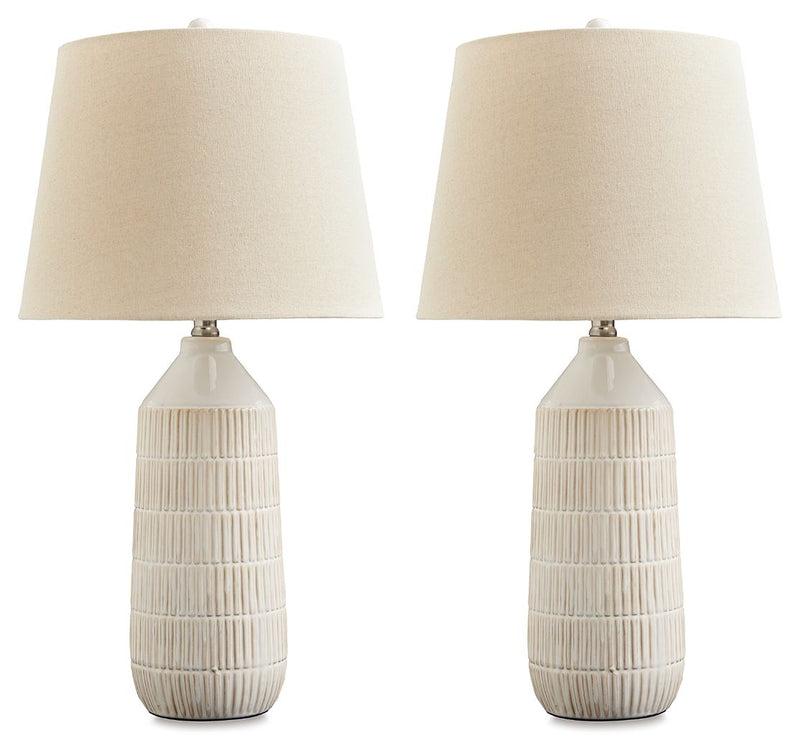 Willport - Ceramic Table Lamp (Set of 2) - Off White