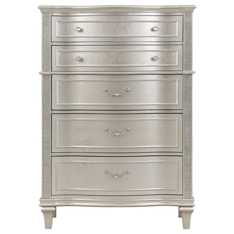 Evangeline - 6-Drawer Chest - Silver Oak