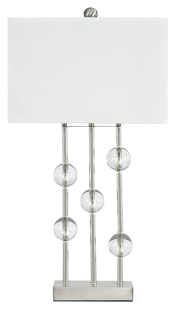 Jaala - Pearl Silver Finish - Metal Lamp