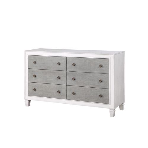 Katia - Dresser - Rustic Gray & White Finish