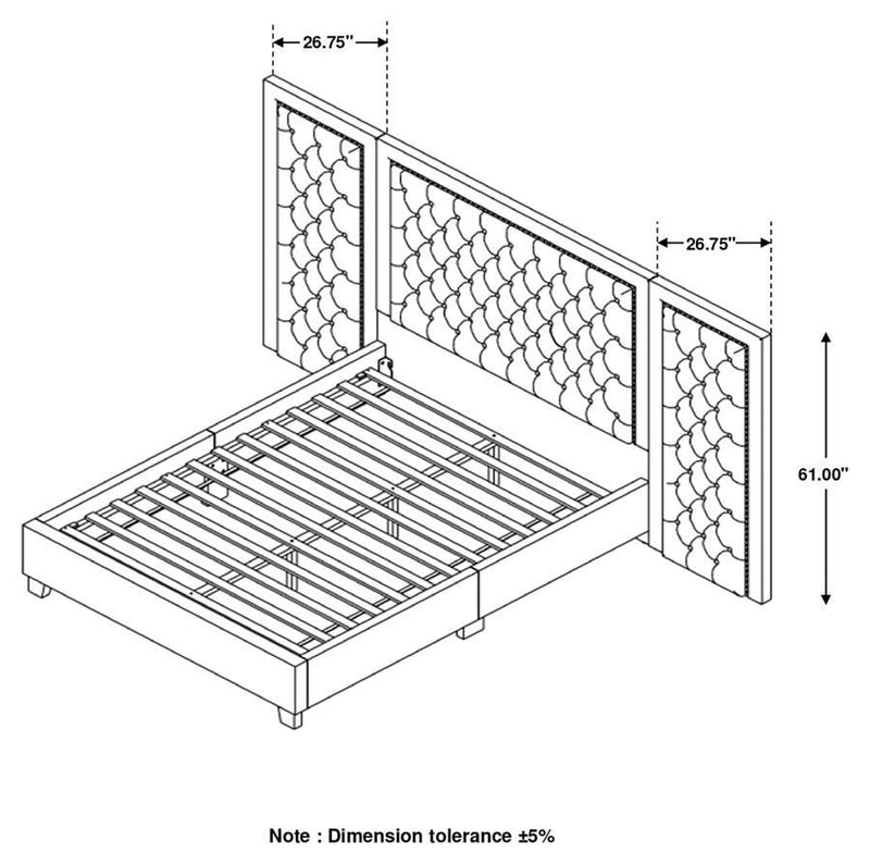 Hailey - Bed And Wing Panel Set