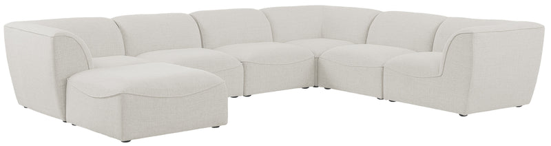 Miramar - Modular Sectional 7 Piece - Cream - Fabric