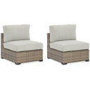 Calworth - Armless Chair w/Cushion (Set of 2) - Beige