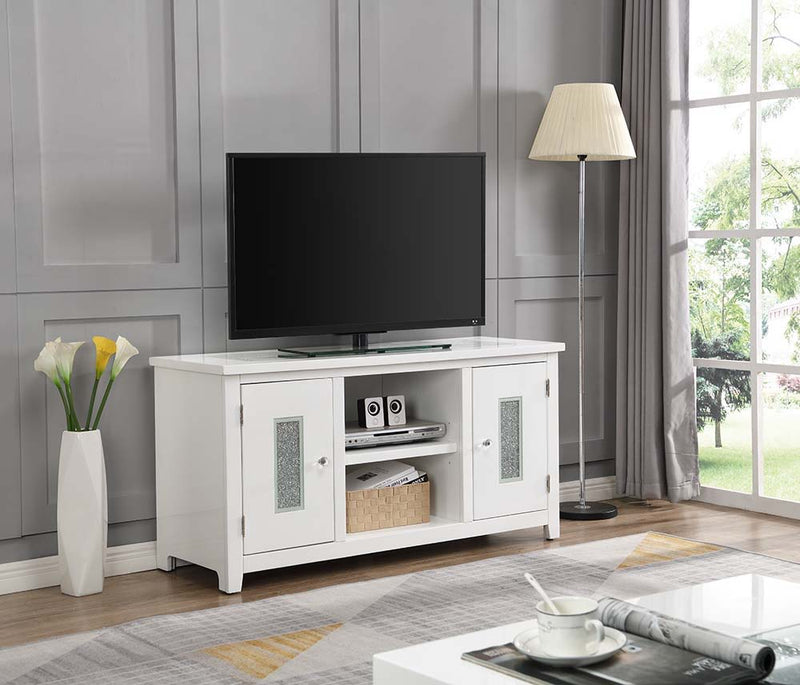 Elizaveta - TV Stand - White High Gloss Finish