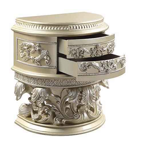 Vatican - Nightstand - Champagne Silver Finish